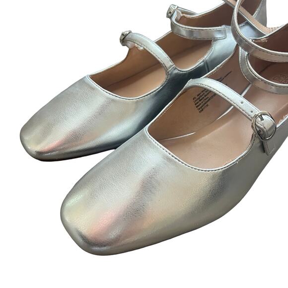 WILD FABLE Liia Multi-Strap Mary Jane Heels Silver - Picture 3 of 5